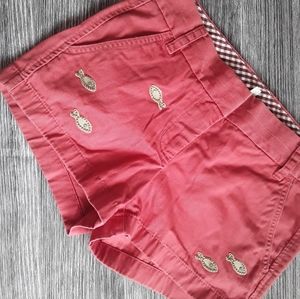 4/$20 J crew orange red shorts